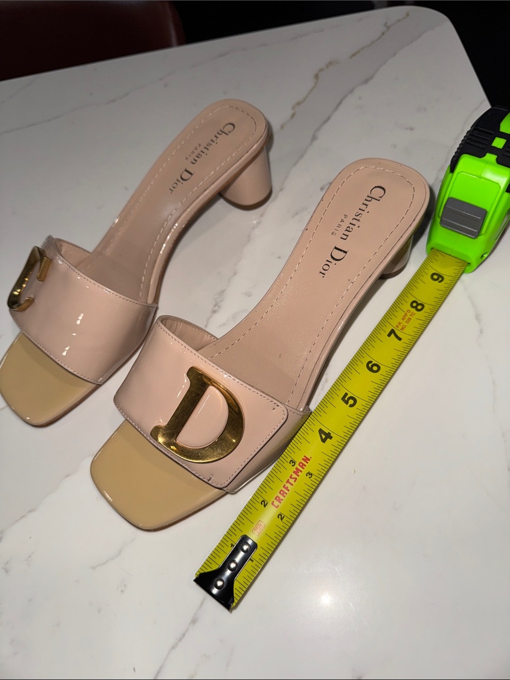 Christian Dior C’est Beige Mule Sandals with Square Toe - Picture 6 of 11